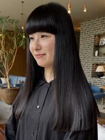 トップヘアーラウンジ 知立(TOP HAIR Lounge)&nbsp;知立重めフルバングストレートロングヘア美髪黒髪モード髪質改善