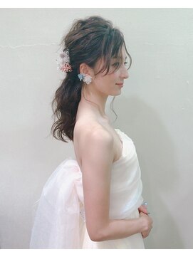 ピエドプールポッシュ(PiED DE POULE POCHE) * wedding hair * × flower