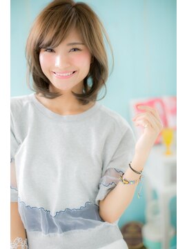 ヘアアンドビューティー ミック(Hair & Beauty miq) やわらかくびれカールで、、キレイ☆ミディ