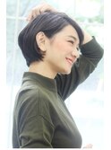 【30代40代50代】　コンパクト大人前下がりショートボブ