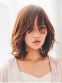 ゆるふわミディアムボブ