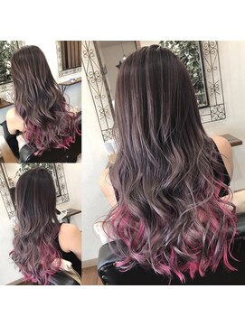 リズ オブ ヘアー(Lis of hair) グレー☆ピンク【大橋】＠lis_oohashi