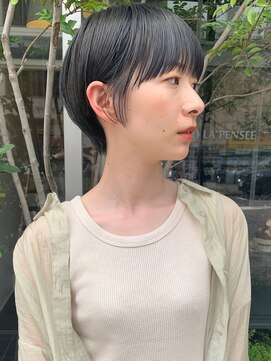 ラパンセ ブルー(LA PENSEE BLEU) 【LA PENSEE】大人かわいいマッシュショート シースルー 黒髪