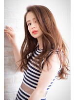 ソア 武蔵小杉(SOAR) ホワイトアッシュハイライトの黒髪エアリーミディショートパーマ