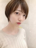 カミノア 銀座店(CAMINOIA)&nbsp;ココアベージュの暗めカラー　大人ガーリー　小顔ショート