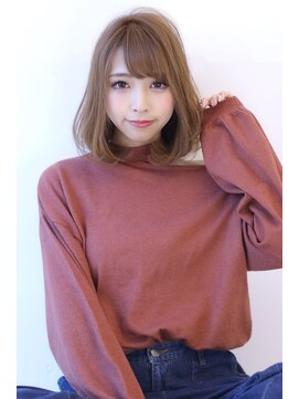 オーロ 宝塚店(ORO) イメチェン前髪ひし形シルエットくびれエアリーミディ