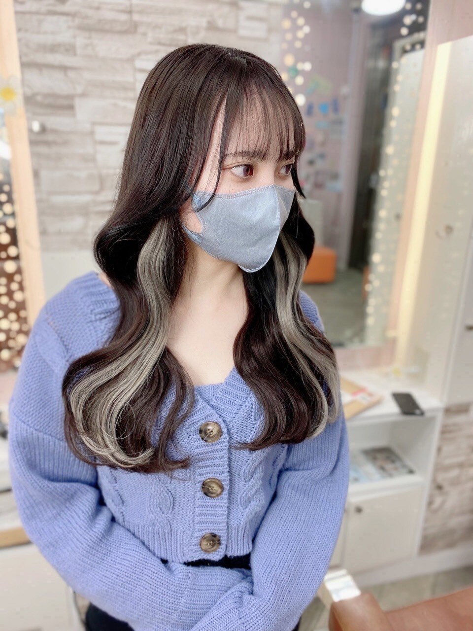 ホワイトベージュスタイル#シールエクステ#韓国#美髪#広島 ホワイトベージュスタイル#シールエクステ#韓国#美髪#広島
