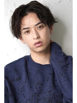 ロミーオム 本厚木(ROMMY. Homme) 【メンズパーマ】センターパート マッシュ スパイラルパーマ