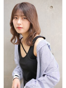 イオエ(ioe) 前髪/アンブレラカラー/こなれミディ/イメチェン/ウェーブパーマ