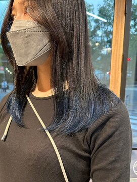 リノショアーズ 元町店(RINOSHORES) 大人可愛い大人可愛い裾カラーネイビーカラーブリーチ毛先カラー