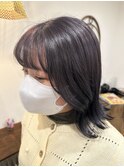 【ayari】ブリーチ毛のトーンダウン　バイオレット