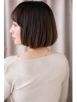 カバーヘア ブリス 大宮西口(COVER HAIR bliss) シルキーベージュ斜めバングステップボーンカットミニボブX大宮