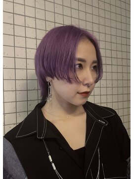 ディーン 名駅店(DEAN) ショートウルフパープルカラー　中性ウルフ　名古屋　名駅