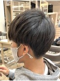 ハイライト/マッシュパーマ/ウルフ/アッシュブラック/中村郁未