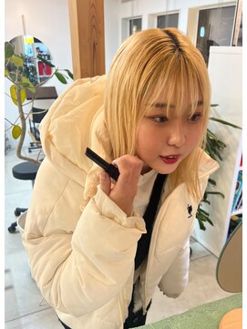グリ(GURI) 切りっぱなし×ハイトーンカラーケアブリーチ