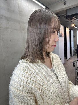 ソルトウォーター(SALT WATER) ダブルカラー オリーブベージュ ブリーチあり