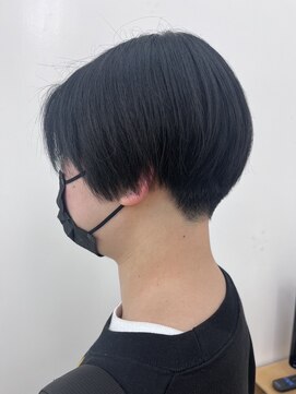 レオ 幸手(Leo) 小顔ストレートボブ黒髪グレージュダークアッシュモード