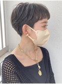 ベリーショートマッシュ×パーマ