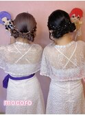 大人ツインお団子ヘア
