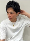 アッシュブラックカルマパーマベリーショートダークアッシュ
