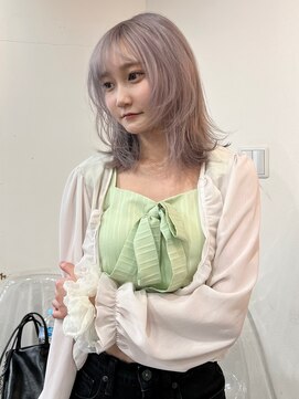 リヴ ウメダ(LIV umeda) ホワイトラベンダー×レイヤー/ブリーチ/ダブルカラー【梅田】