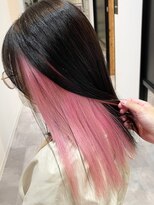 いろあそび 八王子&nbsp;ブラック×ペールピンク　インナーカラー