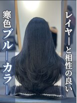 ブレンド 渋谷(BLend)&nbsp;縮毛矯正.レイヤーカット.ブルーブラック.髪質改善. 黒髪