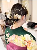 タイトシニヨン　卒業式　ヘアアレンジ　ヘアセット　横浜