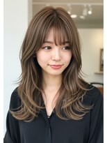 グルグル 下総中山店(GULGUL)&nbsp;ロング/顔周り/レイヤーカット/ハイライト/下総中山