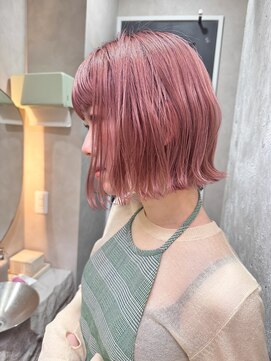 ガーデン 渋谷(GARDEN) ピンクベージュ美髪外ハネボブイメージチェンジワイドバング
