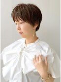 分け目なしショートスタイル