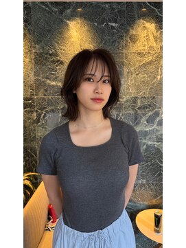 ヘアープレイス ヴィブ(hair place VIVE) 大人可愛いレイヤーボブとワインレッド(水素ケア)