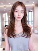 20代30代大人かわいい韓国ダークアッシュ似合わせカットレイヤー