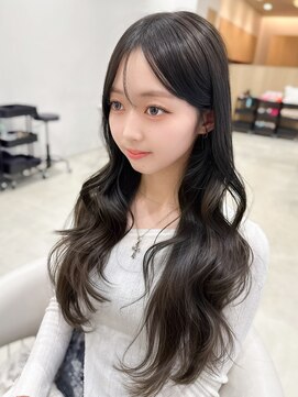 ロング/韓国/レイヤーカット/ダブルカラー/栄e42
