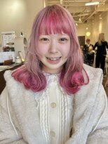 ラック 津田沼(LUCK)&nbsp;ネオンピンク/デザインカラー/ダブルインナーカラー/ブリーチ