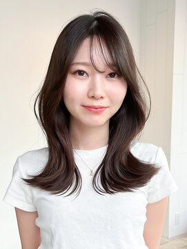 アルバム 池袋(ALBUM) くびれミディ顔周りレイヤー前髪カット小顔_F21264