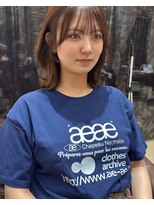 グレースバイハピネス(grace by happiness)&nbsp;くびれミディ×透明感カラー8.15ミルクブラウン