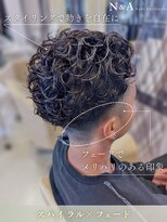 ヘアショップエヌアンドエー 久喜 栗橋店(hairshop N&A)&nbsp;立体感が映えるメンズスパイラルメッシュフェードショート
