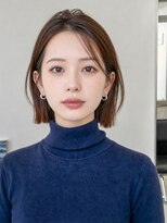 フレイムスヒュー 高崎店(FRAMES HUE)&nbsp;切りっぱなしタンバルモリボブ/前髪ありボブ/レイヤーボブ/