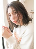 ベージュブリーチダブルカラーボブレイヤーカットハイライト