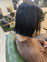 【お客様スタイル】ばっさりカット！ぱつっと切りっぱなし外ハネ