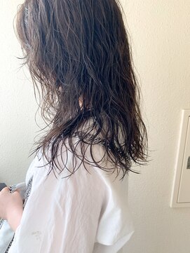 メロウマン(mellowman) くせっ毛風デジタルパーマ×オリーブベージュ/グレージュカラー