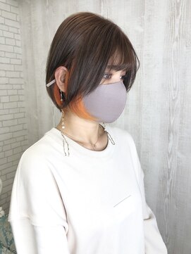 ラッズプラスエイチ(Lads+h) オレンジ インナーカラー