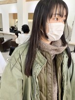 ソイ コンク 下北沢(soi conc)&nbsp;艶ロング＿ブラントカット＿切りっぱなしロング＿カーキー