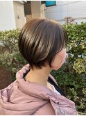 くびれショート/カーキグレージュ/ショートボブ