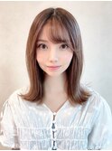 大人ミディアム外ハネ韓国くびれヘア透明感20代30代40代表参道