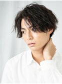 グレーベージュくせ毛風ソバージュでセクシーミディアムC北浦和