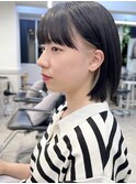 イヤリングカラーボブインナーカラーくびれヘア