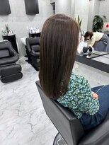 エンディアリング 東銀座(Endearing)&nbsp;黒髪/グレーベージュ/レイヤーロング/前髪パーマ/銀座/東銀座