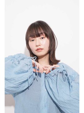 シェル 立川(shell) くびレイヤーエモージュ前髪モテベージュレイヤーミディ【立川】